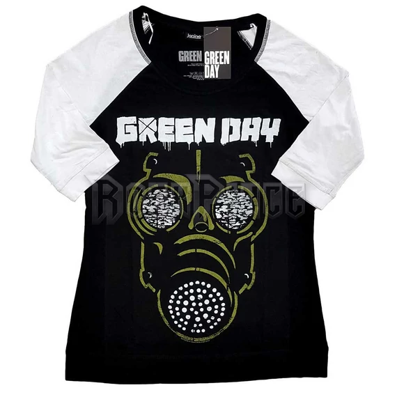 GREEN DAY - Green Mask - női raglán ujjú póló - GDRL05MBW