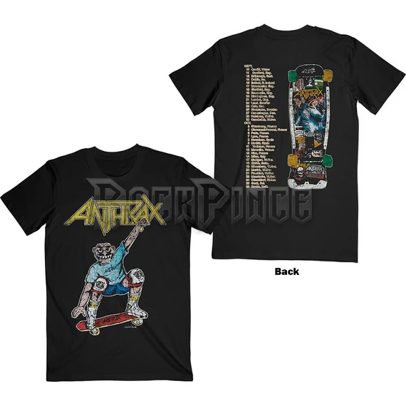 Anthrax - Spreading Skater Notman Vintage - Unisex Póló - ANTHTEE26MB