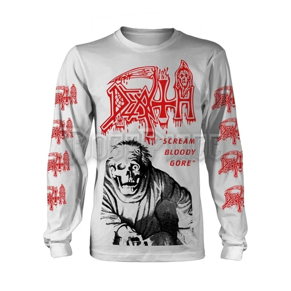 DEATH - SCREAM BLOODY GORE (WHITE) - hosszú ujjú póló - KU102LS