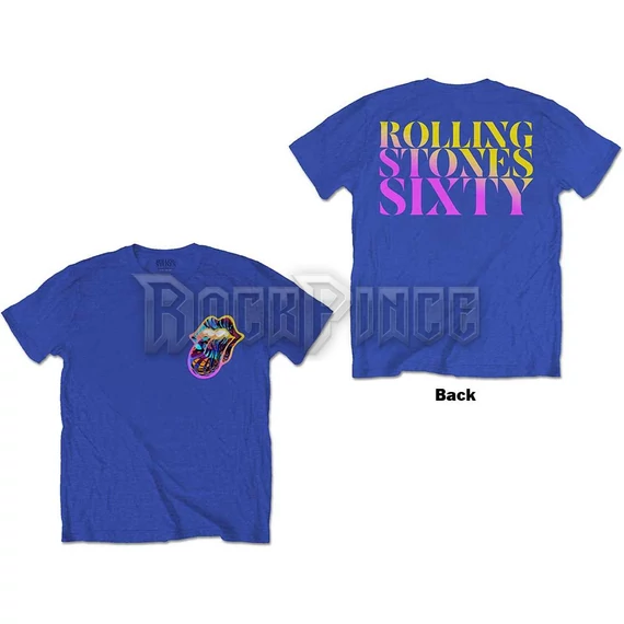 THE ROLLING STONES - SIXTY GRADIENT TEXT - unisex póló - RSTS181MBL