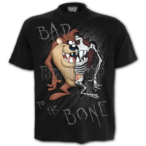 TAZ - BAD 2 D BONE - Front Print T-Shirt Black - G503M121