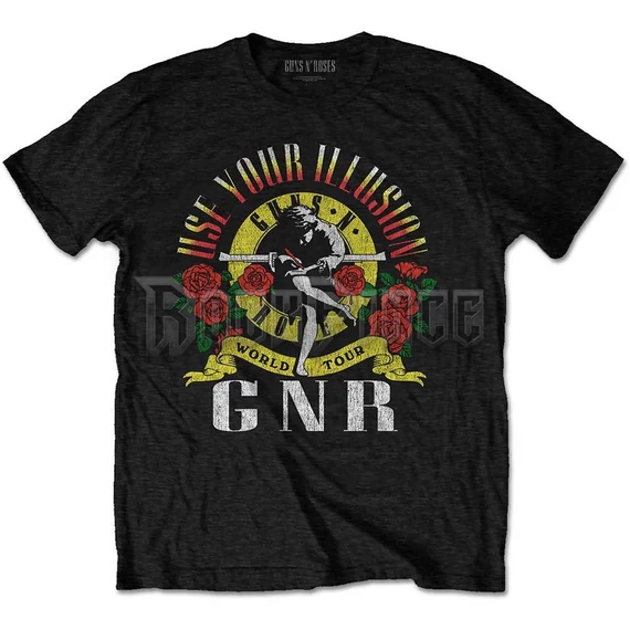 GUNS N' ROSES - UYI WORLD TOUR - unisex póló - GNRTS115MB