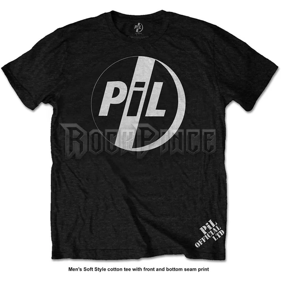 PIL (Public Image Ltd) - White Logo - unisex póló - PILTS04MB