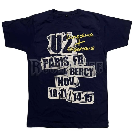 U2 - I+E Paris Event 2018 - Unisex Póló - U2TOURTS08MDN