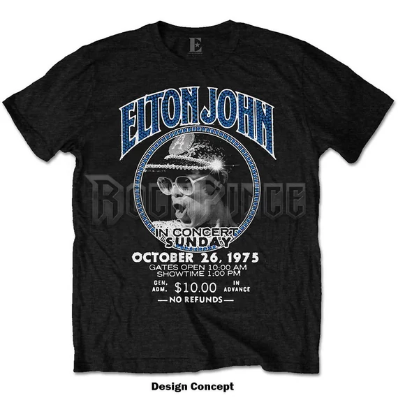 Elton John - In Concert (Diamante) - unisex póló - EJTEE23MB