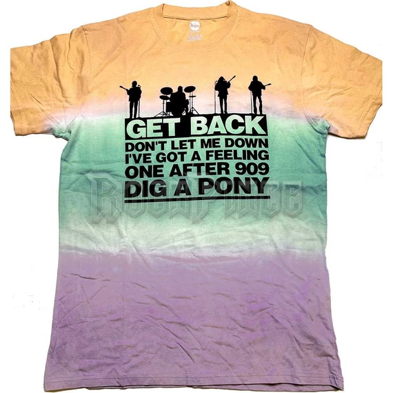 The Beatles - Get Back Gradient - Unisex Póló - BEATTEE463MDD