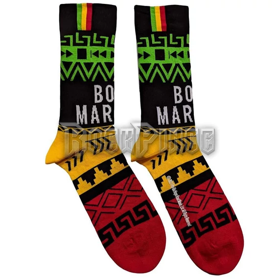 Bob Marley - Press Play - unisex boka zokni (egy méret: 40-45) - BMASCK04MB