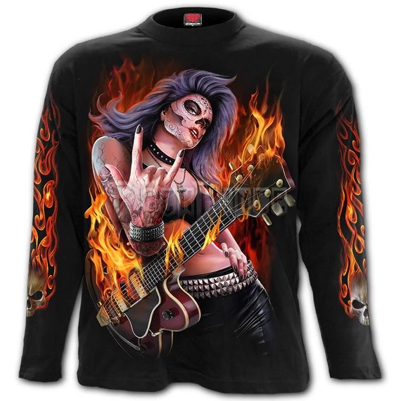 ROCKING THE DEAD - Longsleeve T-Shirt Black - T218M301