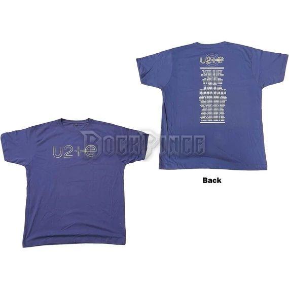 U2 - I+E 2015 Tour Dates - unisex póló - U2TOURTS33MBL