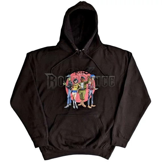 Gorillaz - Group Circle Rise - unisex kapucnis pulóver - GORHD04MB