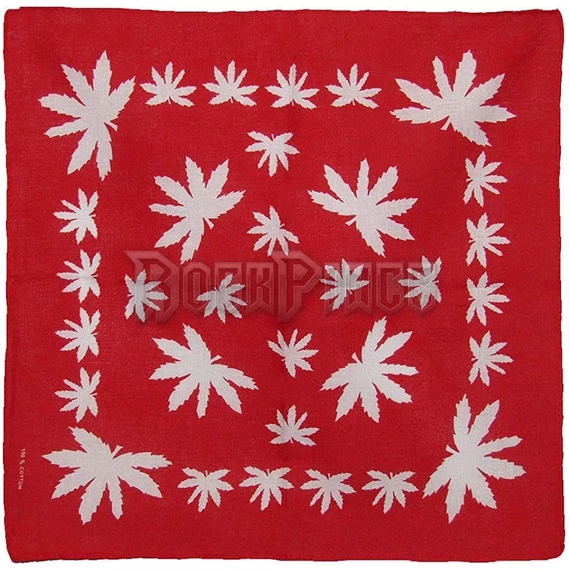 Red & With Cannabis - kendő/bandana