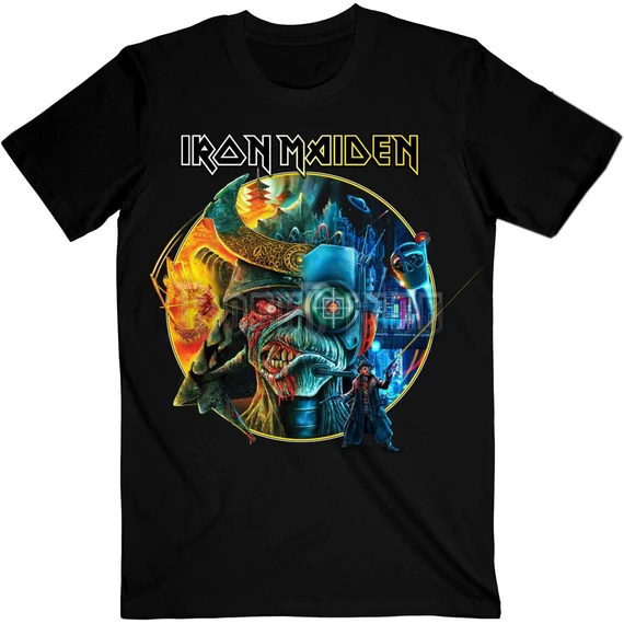 Iron Maiden - The Future Past Tour '23 Circle Art - Unisex Póló - IMTEE169MB