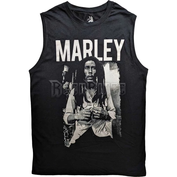 Bob Marley - Marley B&W - Unisex Ujjatlan Póló - BMATANK04MB