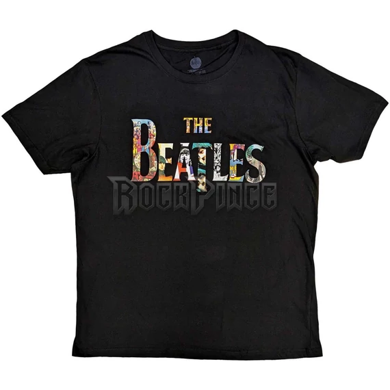 The Beatles - Logo Treatment - Unisex Póló - BEATTEE561MB