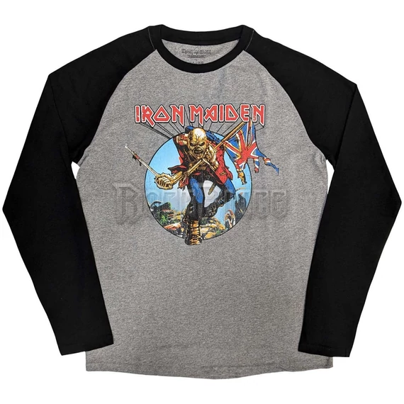 Iron Maiden - Trooper Burst - unisex raglán ujjú póló - IMRL171MGB