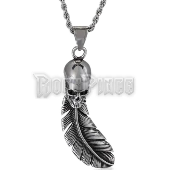 Skull Ancestral Feather (Steel) - ACÉL MEGÁL
