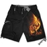 BURN IN HELL - Vintage Cargo Shorts Black (Plain) - W018M701