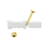 Gold steel ball labret - piercing