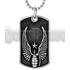 Winged Grenade Dog Tag - acél medál