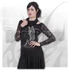 ENSLAVED ANGEL - Lace Sleeve Cowl Neck Top Black - D024F445