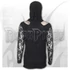 ENSLAVED ANGEL - Lace Sleeve Cowl Neck Top Black - D024F445