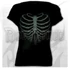 HEART RIBS - GLOW IN THE DARK - Boatneck Cap Sleeve Top Black - T211F744