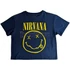 Nirvana - Yellow Happy Face Flower Sniffin - női crop top - NIRVCT07LD