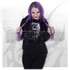 ANGER MANAGEMENT - Large Hood Ripped Hoody Purple-Black - D114F274