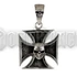 Knight Iron Cross Skull - acél medál