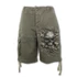 CAMO-SKULL - Vintage Cargo Shorts Olive (Plain) - T141M702