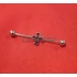 Industrial barbell with Gothic cross - piercing