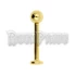 Gold steel ball labret - piercing