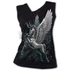 CELESTIAL - Gathered Shoulder Slant Vest Black - L054G072