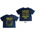 Nirvana - Yellow Happy Face Flower Sniffin - női crop top - NIRVCT07LD