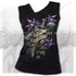 DEADLY NIGHTSHADE - Gathered Shoulder Slant Vest Black - K107G072